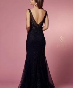 Embroidered Sleeveless Mermaid Dress By Nox Anabel A398 49 Embroidered Sleeveless Mermaid Dress By Nox Anabel A398