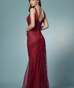 Embroidered Sleeveless Mermaid Dress By Nox Anabel A398 44 Embroidered Sleeveless Mermaid Dress By Nox Anabel A398