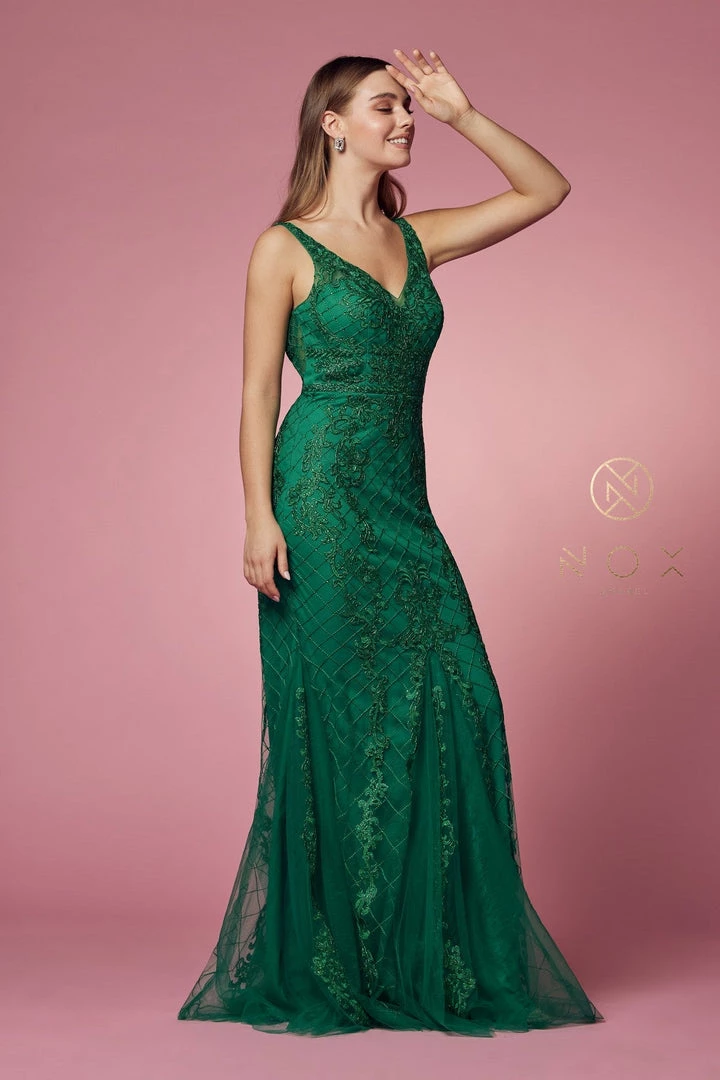 Embroidered Sleeveless Mermaid Dress By Nox Anabel A398 31 Embroidered Sleeveless Mermaid Dress By Nox Anabel A398