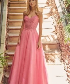 Embroidered Sparkle Tulle Gown By Juliet 268
