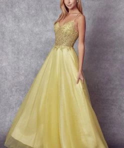 Embroidered Sparkle Tulle Gown By Juliet 268