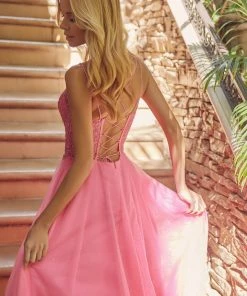 Embroidered Sparkle Tulle Gown By Juliet 268