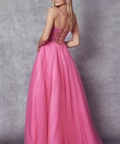 Embroidered Sparkle Tulle Gown By Juliet 268