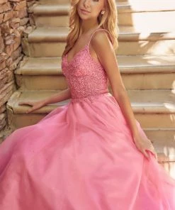 Embroidered Sparkle Tulle Gown By Juliet 268