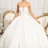 Embroidered Strapless Ball Gown By Elizabeth K GL3017