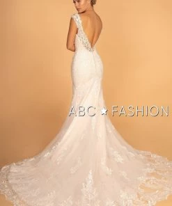 Embroidered V-Neck Mermaid Wedding Dress By Elizabeth K GL2595