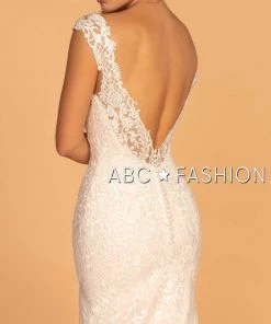 Embroidered V-Neck Mermaid Wedding Dress By Elizabeth K GL2595