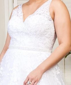 Embroidered Wedding Dress By Elizabeth K GL1949