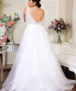 Embroidered Wedding Dress By Elizabeth K GL1949