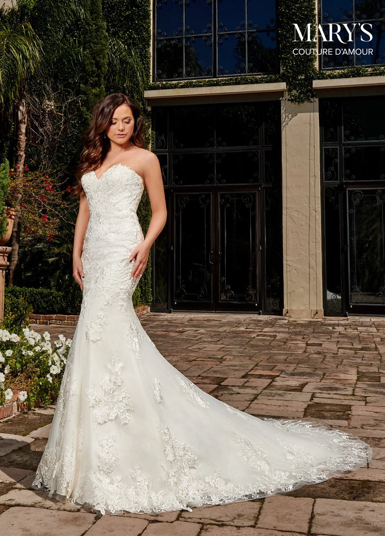 Mary's Bridal Couture Damour Collection Wedding Dresses Fitted Applique Bridal Gown By Mary's Bridal MB4106 5 Mary's Bridal Couture Damour Collection Wedding Dresses Fitted Applique Bridal Gown By Mary's Bridal MB4106