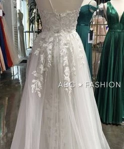 Prom Fitted Applique Overskirt Gown By Cinderella Divine CD931W