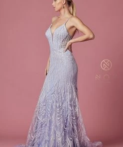 Prom Fitted Applique Sleeveless Gown By Nox Anabel T1010 13 Prom Fitted Applique Sleeveless Gown By Nox Anabel T1010