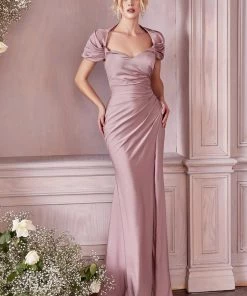 Prom Fitted Cap Sleeve Shawl Gown By Cinderella Divine KV1061
