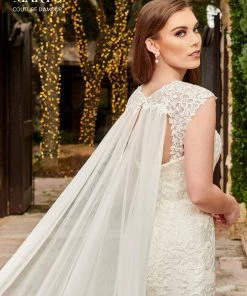 Mary's Bridal Couture Damour Collection Wedding Dresses Fitted Cape Bridal Gown By Mary's Bridal MB4113 20 Mary's Bridal Couture Damour Collection Wedding Dresses Fitted Cape Bridal Gown By Mary's Bridal MB4113