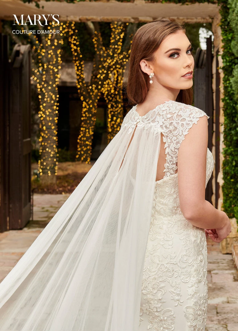 Mary's Bridal Couture Damour Collection Wedding Dresses Fitted Cape Bridal Gown By Mary's Bridal MB4113 11 Mary's Bridal Couture Damour Collection Wedding Dresses Fitted Cape Bridal Gown By Mary's Bridal MB4113
