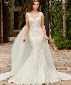 Mary's Bridal Couture Damour Collection Wedding Dresses Fitted Cape Bridal Gown By Mary's Bridal MB4113 14 Mary's Bridal Couture Damour Collection Wedding Dresses Fitted Cape Bridal Gown By Mary's Bridal MB4113