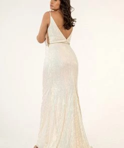 Fitted Cape Sleeve Sequin Gown By Elizabeth K GL1955 Prom 13 Fitted Cape Sleeve Sequin Gown By Elizabeth K GL1955 Prom