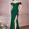 Prom Fitted Cold Shoulder Gown By Cinderella Divine KV1057