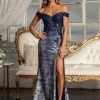 Prom Fitted Corset Sequin Gown By Elizabeth K GL3024