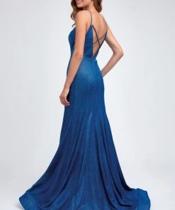 Prom Fitted Deep V-Neck Glitter Gown By Juliet 207 15 Prom Fitted Deep V-Neck Glitter Gown By Juliet 207
