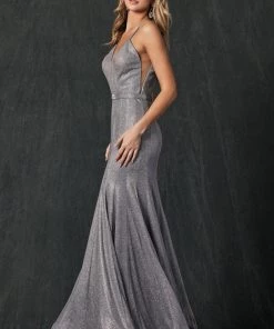 Prom Fitted Deep V-Neck Glitter Gown By Juliet 207 13 Prom Fitted Deep V-Neck Glitter Gown By Juliet 207