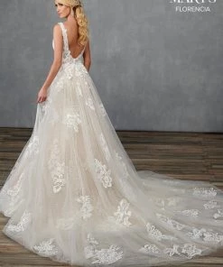 Florencia By Mary's Bridal Fitted Floral Applique Bridal Gown By Mary's Bridal MB3113 Wedding Dresses