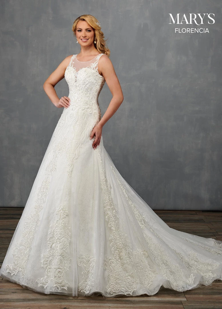 Florencia By Mary's Bridal Wedding Dresses Fitted Lace Bridal Gown By Mary's Bridal MB3116 6 Florencia By Mary's Bridal Wedding Dresses Fitted Lace Bridal Gown By Mary's Bridal MB3116