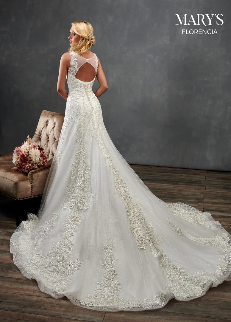 Florencia By Mary's Bridal Wedding Dresses Fitted Lace Bridal Gown By Mary's Bridal MB3116 4 Florencia By Mary's Bridal Wedding Dresses Fitted Lace Bridal Gown By Mary's Bridal MB3116