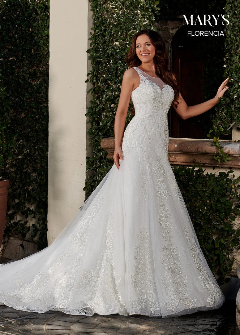 Florencia By Mary's Bridal Wedding Dresses Fitted Lace Bridal Gown By Mary's Bridal MB3116 5 Florencia By Mary's Bridal Wedding Dresses Fitted Lace Bridal Gown By Mary's Bridal MB3116