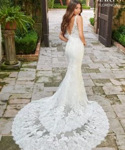 Florencia By Mary's Bridal Fitted Lace Bridal Gown By Mary's Bridal MB3122 Wedding Dresses