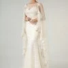 Fitted Lace Cape Wedding Gown By Elizabeth K GL1918