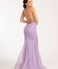 Prom Fitted Lace-Up Embellished Gown By Elizabeth K GL3052