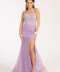 Prom Fitted Lace-Up Embellished Gown By Elizabeth K GL3052