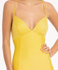 Fitted Lace-Up Jersey Gown By Elizabeth K GL3035 Prom