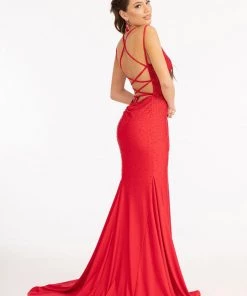 Fitted Lace-Up Rhinestone Gown By Elizabeth K GL3036 Prom 17 Fitted Lace-Up Rhinestone Gown By Elizabeth K GL3036 Prom