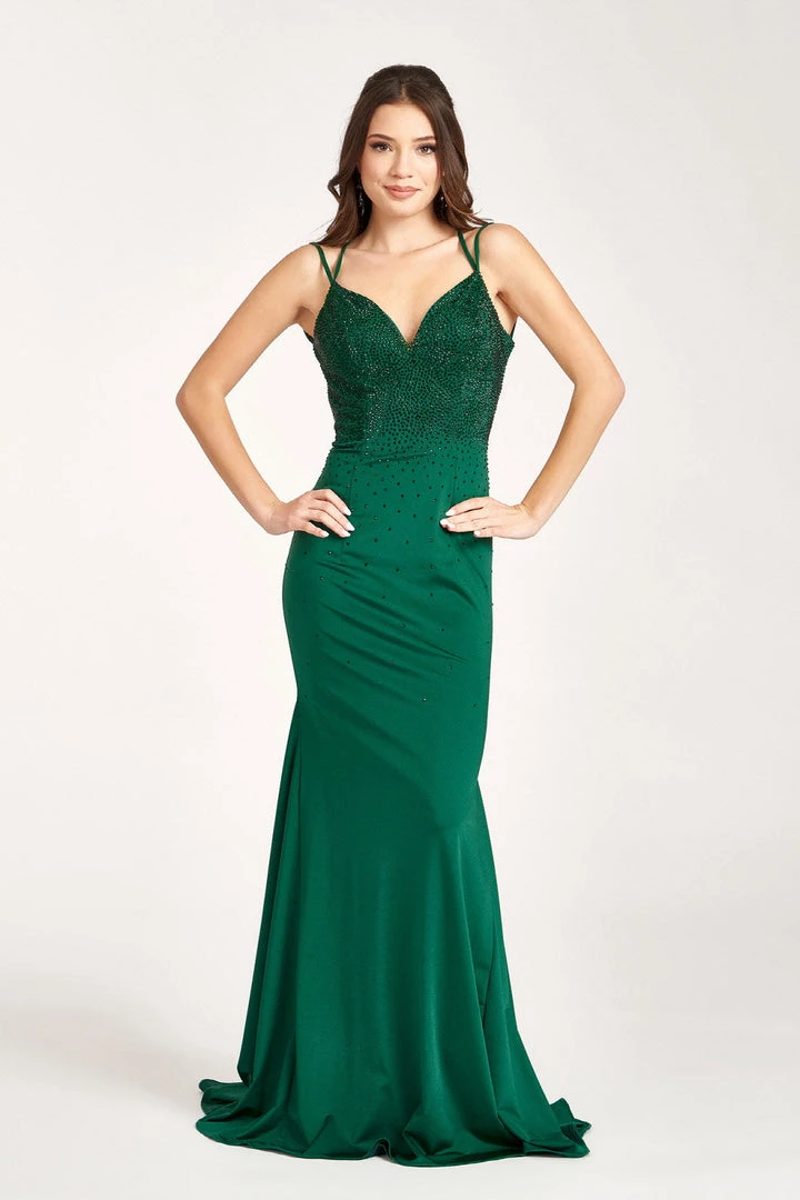 Fitted Lace-Up Rhinestone Gown By Elizabeth K GL3036 Prom 3 Fitted Lace-Up Rhinestone Gown By Elizabeth K GL3036 Prom