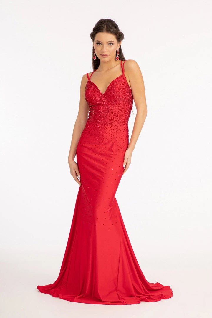 Fitted Lace-Up Rhinestone Gown By Elizabeth K GL3036 Prom 7 Fitted Lace-Up Rhinestone Gown By Elizabeth K GL3036 Prom