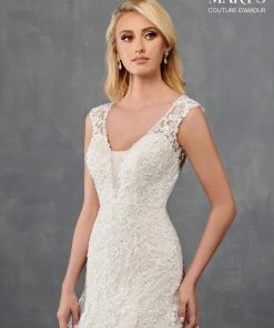 Mary's Bridal Couture Damour Collection Fitted Lace Wedding Dress By Mary's Bridal MB4105