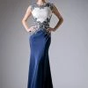 Fitted Long Embroidered Dress By Cinderella Divine CF121
