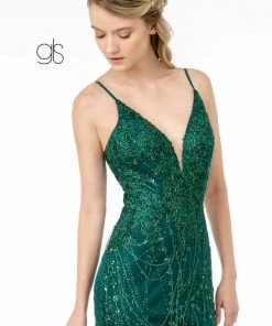 Prom Fitted Long Glitter Dress With Corset Back By Elizabeth K GL2938 13 Prom Fitted Long Glitter Dress With Corset Back By Elizabeth K GL2938