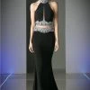 Fitted Long Halter Two Piece Dress By Cinderella Divine CK29 Prom