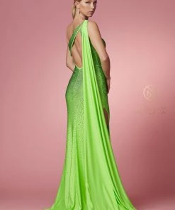 Fitted Long One Shoulder Dress By Nox Anabel E1039 22 Fitted Long One Shoulder Dress By Nox Anabel E1039