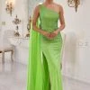 Fitted Long One Shoulder Dress By Nox Anabel E1039