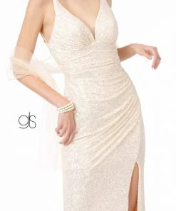 Prom Fitted Long Sequin Dress With Corset Back By Elizabeth K GL1814 9 Prom Fitted Long Sequin Dress With Corset Back By Elizabeth K GL1814