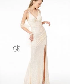 Prom Fitted Long Sequin Dress With Corset Back By Elizabeth K GL1814