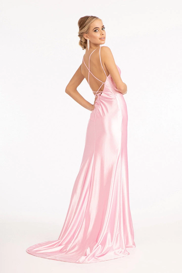 Fitted Long Shiny Satin Dress By Elizabeth K GL3061 13 Fitted Long Shiny Satin Dress By Elizabeth K GL3061