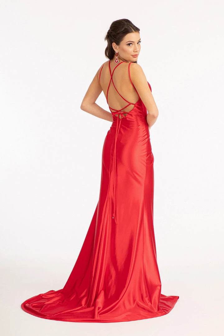 Fitted Long Shiny Satin Dress By Elizabeth K GL3061 17 Fitted Long Shiny Satin Dress By Elizabeth K GL3061