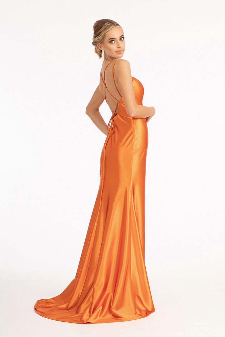 Fitted Long Shiny Satin Dress By Elizabeth K GL3061 9 Fitted Long Shiny Satin Dress By Elizabeth K GL3061