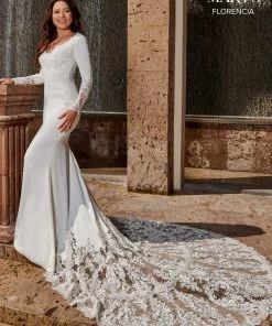 Florencia By Mary's Bridal Fitted Long Sleeve Wedding Gown By Mary's Bridal MB3114 Wedding Dresses