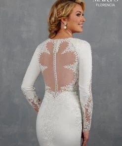 Florencia By Mary's Bridal Fitted Long Sleeve Wedding Gown By Mary's Bridal MB3114 Wedding Dresses